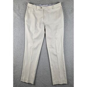 Peter Millar Pants Mens 34x32 Beige Franklin Performance Trouser MA22EB50FB Golf